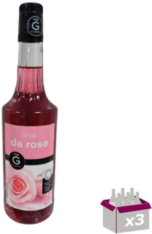 Lot de 3 Sirops Rioba - Rose - 3x70cL
