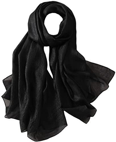 prinfantasy Schal Damen Seidentuch Tücher mit hohem Seidenanteil Pashmina Stola Tuch Halstuch Kopftuch in klassischem Seidenschal Elegante Schals M2018