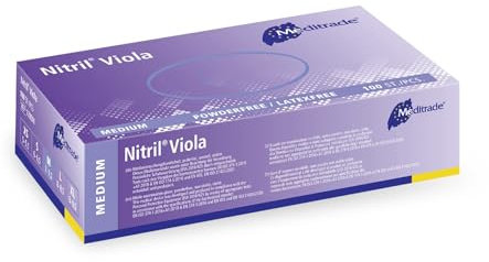Nitril® Viola Untersuchungshandschuh aus reinem Nitril violett, puderfrei, mittel (7–75)