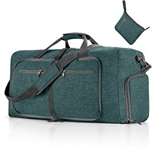 CORIOS Reisetaschen Duffle Bag für Herren/Damen 85L Faltbare Sporttasche Fitnesstasche Schwimmtasche Handgepäck mit Schuhfach Kabinenreisetasche Weekender Übernachtung Tasche Trainingstasche Grün