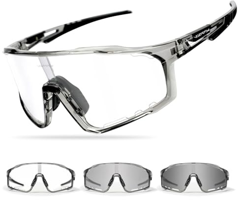 VOZAPOW Photochromic Cycling Glasses for Men Women UV Protection