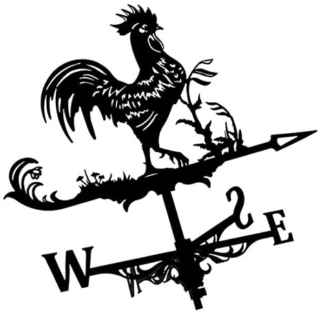 Segnavento da giardino Indicatore di direzione del vento Strumento di misurazione del tetto con ornamento a forma di gallo