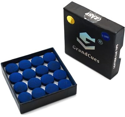 BILMAG 5 STK. Billard Cue Tip Queue Leder Klebeleder 13mm Grand Einschichtleder, in Härtegrad Medium