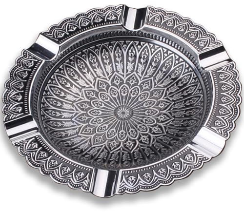SOZATO Zigarren-Aschenbecher aus Metall, Vintage-Stil, luxuriös, Geschenke für Männer, 4 Zigarrenhalter, Aschenbecher für Terrasse, Outdoor, Innen- und Außenbereich, Heimdekoration, Garten,