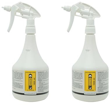 2 Stück Innotec Calcium Clean Kalk-/Flugrostentferner Kalklöser Kalkreiniger Entkalker Rostlöser - entfernt Flugrost, Urinstein, Kalk, Putz- und Zementschlieren - Lebensmitteltauglich -1L Sprühflasche