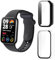 Aerku Hard Hülle Mit Displayschutz Kompatibel mit Xiaomi Mi Band 8 PRO, [ 2 Stück ] Vollschutz Kratzfest PC Schutzhülle Schutz Case, Schwarz&Transparent