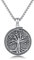 YueYuan Pendentif arbre de vie pour homme en argent sterling 925 Ouroboros - Chaîne serpent - Arbre de vie - Bijoux nordiques - Cadeau pour la fête des pères - Anniversaire, 24 mm, Argent sterling,