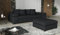 Fun Möbel Big Sofa Couchgarnitur Megasofa Riesensofa Arezzo inkl. Hocker div. Stoffe (Stoff: Tilia, Schwarz)