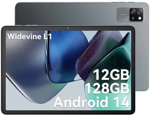Blackview Tablet 10 inch Android 15 tablet, Octa-Core, 12GB+128GB(TF 2T),WIFI 6 Android Tablet, 8MP+5MP,Widevine L1,WPS Suite,HD IPS- Tab 60 WIFI