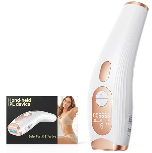 IPL Geräte Haarentfernung Laser, 600NM IPL Haarentfernung Laser, 9 Energiestufen, 999.900 Lichtimpulse, 3 Erweiterte Funktionen-HR/SC/RA, Laser Haarentfernung für Achseln, Gesicht, Bikini