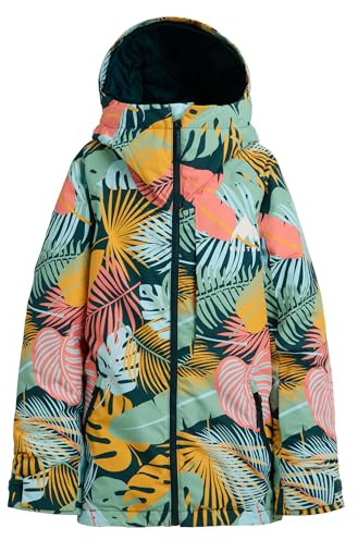 Burton Kids’ Hillslope 2-Layer Insulated Jacket – Waterproof Winter Coat with Room to Grow System – Oversized Tropical, Large