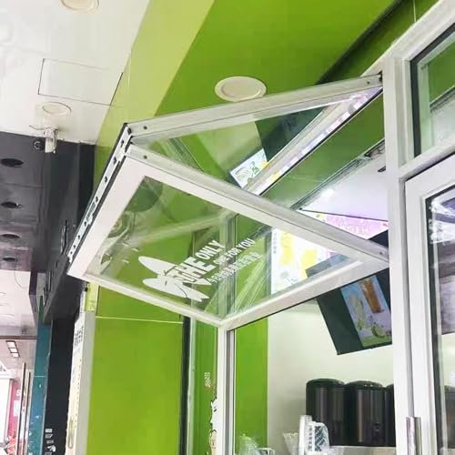 Ventanas Aluminio Ventanas Plegables con Cerradura, Ventana Corrediza Vertical para Concesiones, Ventanas Plegables de Aluminio de 85 Grados para Cocinas, Remolques de Comida, Casas Móviles y Floriste