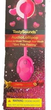 Tasty Sounds Audio Lollipop – Naturally Flavored Musical Candy | Listen Through Your Mouth | Fun Novelty Gift with Built-In Speaker | Sugar-Free, | Naturally Flavored | Red, 1 Piece