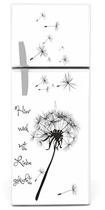 Kühlschrank Aufkleber Pusteblume schwarz