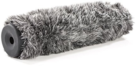 Movo WS-G270 Pelzig-Starrer Windschutz für Mikrofone, 18-23mm im Durchmesser und bis zu 27cm (10.6) lang - dunkelgrau