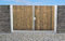 Einfahrtstor Ss Tor Holztor Gartentor Hoftor Verzinkt mit Pfosten & Holzfüllung Senkrecht 2-flügelig 450cm x 160cm