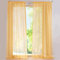 SIMPVALE 2er Set Vorhang durchsichtig Einfarbig Voile-Vorhänge mit Schienenhaken für Gardinen Schlafzimmer Wohnzimmer Balkon, Gelb, 140X145 cm
