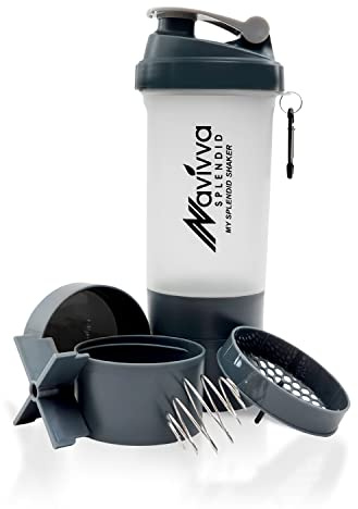 Shaker Protéiné, 600ml par NAVIVVA SPLENDID (Argent)