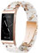 Ayeger Resin Band Compatible with Fitbit Charge 4,Charge 3/3 SE,Women Men Resin Accessory Rose Gold Buckle Band Wristband Strap Blacelet(Nougat White)