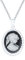 Bling Jewelry Klassisches Antikes Vintage Stil Schwarz Weiß Geschnitztes Oval Gerahmtes Viktorianisches Damenporträt Cameo Anhänger Halskette Für Frauen .925 Sterling Silber