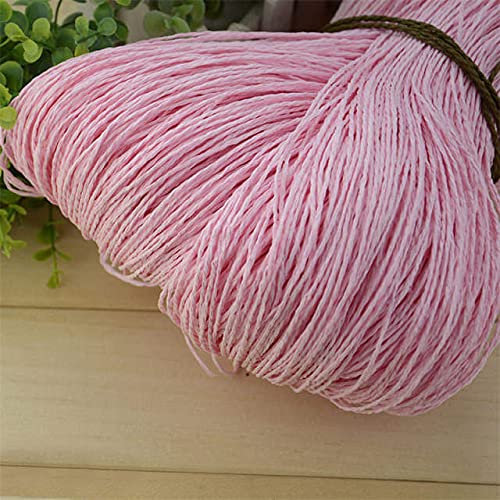 LINGP 600 Meter 500g Natürliches Bast-Strohgarn Für Handstricken Häkeln Sommerhut Handtasche Kissen Körbe Strickmaterial DIY Handwerk