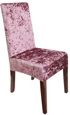 Rdtravel - Lot de 6 housses de chaise en velours épais pour salle à manger, housses de chaise élastiques - Couleur fuchsia