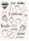 arriettycraft A1908 Stempel, Motiv: Obst, Apfel, Birne, Kirsche, Stawberry, Traube, Feiern, Sentinent, transparent, für Kartengestaltung, Dekoration und Bastelarbeiten, Scrapbooking