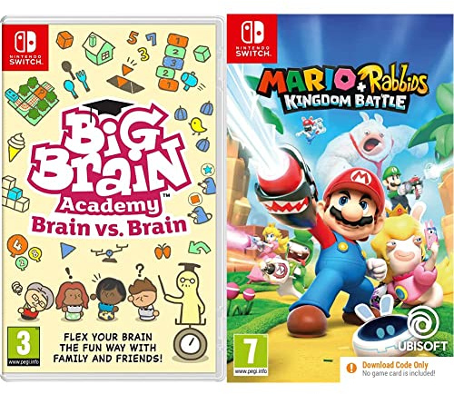 Big Brain Academy: Brain vs Brain (Nintendo Switch) + Mario + Rabbids Kingdom Battle (Code in Box) (Nintendo Switch)