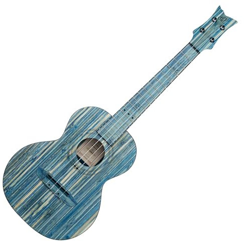 Ortega Guitars Tenor Ukulele Akustisch – Bamboo Series – Inklusive Gigbag – Bambus, Blau (RUSWB-TE)