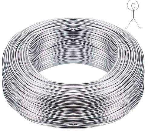 Aluminum Craft Wire, 32.8ft/ 10m Bendable Sculpting Metal Wire, Bendy Craft Wire for Jewelry Skeleton, Floral Making DIY Crafts Gardening Sculpting Armatures, Silver