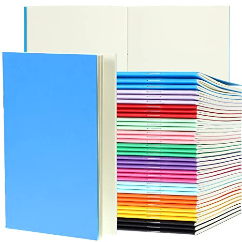 Tenare 36 Stück Mini Blanko Notizbücher 14,5 x 10 cm Unlinierte Notizhefte Bunte Mini Notizblock Skizzenbuch Leeres Buch für Kinder Zum Schreiben Von Geschichten Zeichnen Schreiben (12 Farben, Blanko)