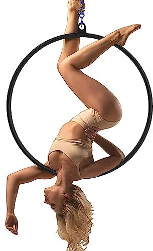 YXXSDP Aerial Hoop Profi Aerial Hoop Set Mit Beschlag, 80 85 90 95 100 cm Spinning Round Tree Swing, Aerial Hoist Ausrüstung Für Das Heimtraining Tanzstudio (Size : 100cm/39.4inch)