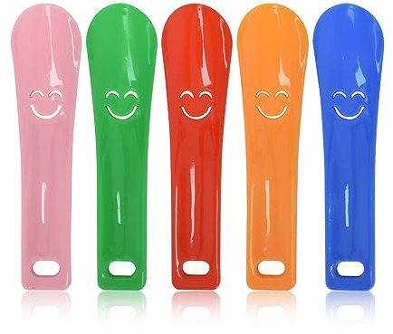 KYSUN Chausse Pied,Chausse-Pieds en Plastique,Ensemble Chausse-Pied Enfant,Chausse-Pied Court,Chausse Pied Convient aux Garçons,Aux Filles pour Enfiler Les Chaussures, Aide à L'enfilage (5pcs)