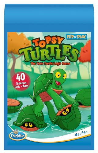 ThinkFun 76576 - Flip N' Play Topsy Turtles - das Reise-Logikspiel, für Kinder und Erwachsene ab 8 Jahren, ab 1 Spieler