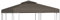 Higsose Pavillon-Dach Pavillon 3x3m Taupe Wasserdicht Stabil Winterfest mit Kaminabzug 310g/m² Polyester PVC-Beschichtung