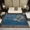 Kunsen Chambre Design Chinois Vintage Tapis Chambre Fille Bleu Grand Tapis Tapis de Chambre adulte50X80CM