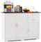 GOPLUS Buffet de Cuisine, Meuble de Rangement avec 2 Placards à Portes, 2 Tiroirs, Comptoir Spacieux, Étagère Réglable, pour Salon, Salle à Manger, 100x40x78cm