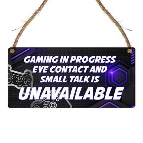 Gamer Plaque - Gaming Themed Bedroom Decor | Perfect Gamer Gift for Boys, Xbox & PlayStation Enthusiasts | Ideal Gaming Dad Gift | Unique Game Room Sign & Wall Decor (DESIGN 7)