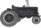 Traktor Grau Blau Trecker Schlepper Aufnäher zum aufbügeln oder aufnähen Bügelbild Aufbügler für Kleidung gestickter Bügelpatch Applikation Zugmaschine Patch Größe 8,4 x 5,3 cm