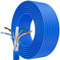 Câble Ethernet 60m, Cat 6 Blindé Câble RJ45 60m, FTP Anti-Brouillage Haut Débit Gigabit d'Installation Câble Réseau, à l'extérieur Imperméable Cable Internet 60 Mètres Bleu pour Routeur Modem