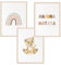 Mutzauber 3er Set Poster Kinderzimmer A4 | Kinder Wandtattoo | Deko Babyzimmer Jungen Mädchen | Löwe Regenbogen Hakuna Matata ohne Rahmen (bunt, Löwe)