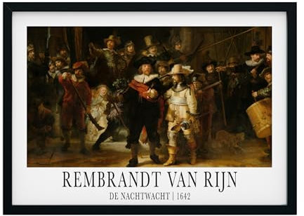 MJ-GRAPHICS® | Klassische Kunst Poster Set - Meisterwerke von Niedlerländische Künstler Rembrandt - A2 300g Fine Art Kunstdruck - Wohnzimmer, Schlafzimmer, Büro für alle Kunstliebhaber - ohne Rahmen