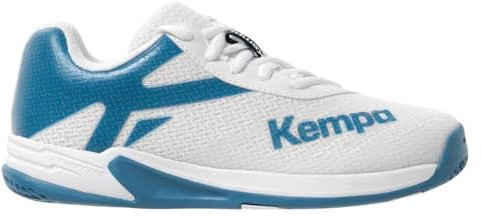 Kempa Unisex Kinder Wing 2.0 Junior Sport-Schuhe, Weiß Deep Blau, 36 EU