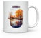 MAXIKIWI - Taza de café o té de cerámica suave y duradera para el hogar u oficina, perfecta para cualquier ocasión, vista otoñal en frasco, 300 ml