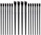 16 Stück Eyeliner Pinsel Set Flacher Augenbrauenpinsel Ultradünner Abgewinkelter Eyebrow Brush Feine Eyeliner Lidschatten Make-up Pinsel Augenbrauen Pinsel für Augen Make-up Werkzeug