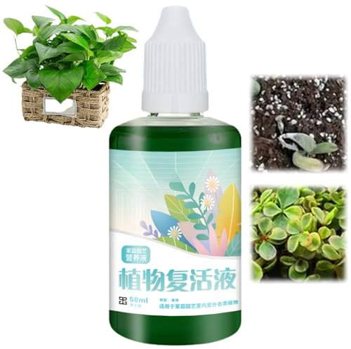 Jinjiar Plant and Flower Activation Liquid Solution, Liquid Plant Fertilizer, Universal Plant Growth Enhancer Supplement, Rooting Compound for Cuttings
