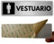 LEIASA | Señal Adhesiva Vestuario Hombre - 5x18 cm - Grosor 0.8 mm - Aluminio - Rótulo Área de Vestuario - Signo Vestuario Masculino - Cartel Adhesivo 3M - Zona Cambios Hombre