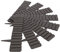 XMTECH Rasenkante Kunststoff Beetumrandung Gartenpalisade Mähkante Randsteine, Holzoptik Palisaden, Beeteinfassung Gartenzaun aus Polypropylen, 57x23cm per stück (L x H) - 8 Stück, Braun
