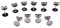 5 Paar 925 Silber Ohrstecker Rohlinge mit Klebeplatte 6mm rhodiniert Pin 10mm für kreatives Schmuck gestalten