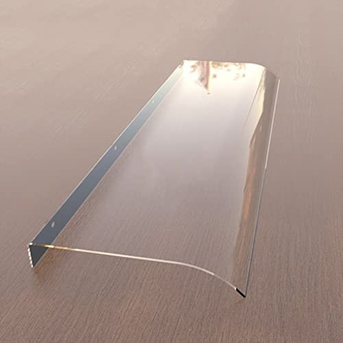 Tenda da sole per porte e finestre, 40 x 120 cm, in policarbonato trasparente, protezione dai raggi UV, copertura antipioggia per portico anteriore, copertura antipioggia con tettuccio paraspruzzi per